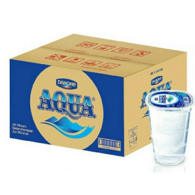 OR2128 - Aqua Gelas 220 ml (1 kotak = 48 gelas) 